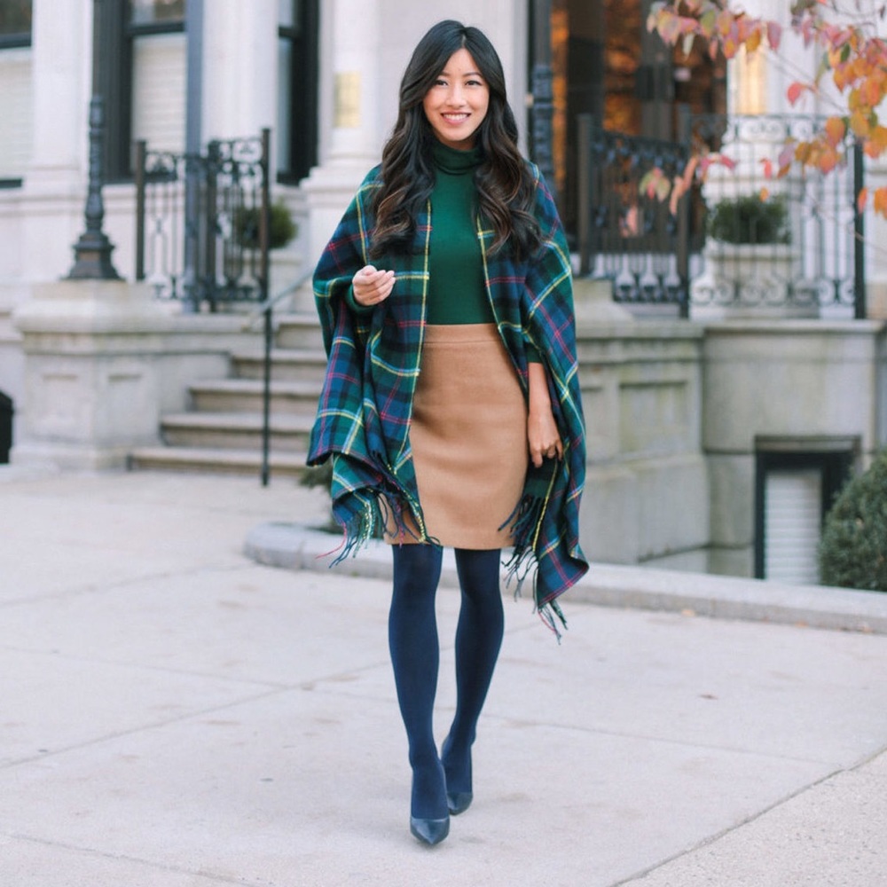 J. Crew Tartan Plaid Blanket Scarf EUC